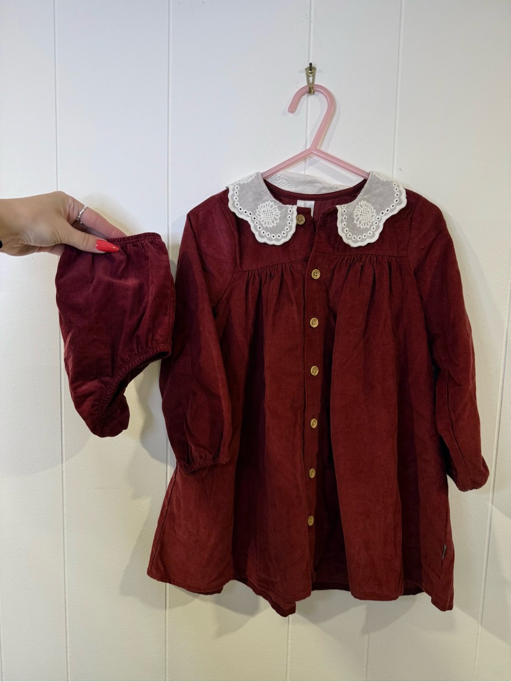 Modern Moments Lace Collar Dress with Bloomers